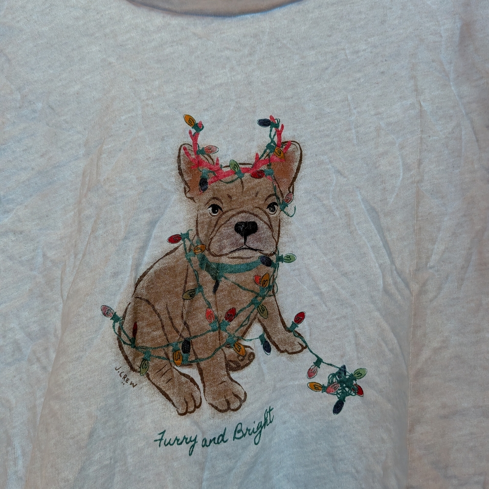 J. Crew Light Blue Graphic Tee